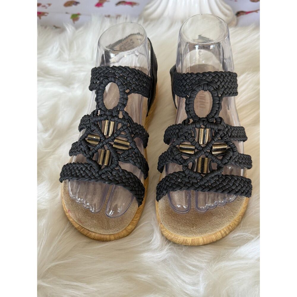 Alegria Jen 601 Braided Leather Sandal Black Size EU36, US 6.5